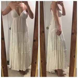 NWT Cream billowy maxi dress from Free People